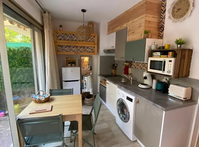 La Beau'm Les Pins Centre 200m De La Terrasse Et Jardin ジュアン・レ・パン